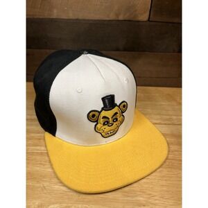 Five Nights at Freddy's Unisex Snapback Hat Black White Adjustable